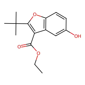 Ethyl 2-(tert-butyl)-5-hydroxybenzofuran-3-carboxylate structure