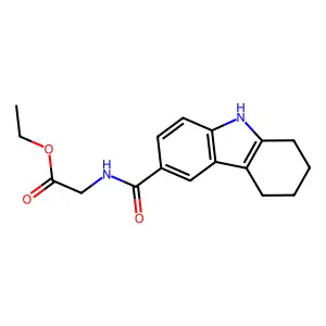 ethyl 2-(6,7,8,9-tetrahydro-5H-carbazole-3-carbonylamino)acetate structure