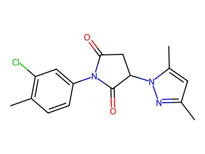 1-(3-Chloro-4-methylphenyl)-3-(3,5-dimethylpyrazol-1-yl)pyrrolidine-2,5-dione structure