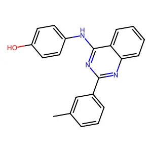 4-[[2-(3-Methylphenyl)quinazolin-4-yl]amino]phenol structure