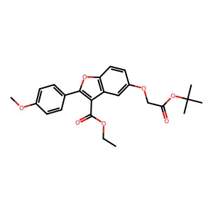 ethyl 5-(2-(tert-butoxy)-2-oxoethoxy)-2-(4-methoxyphenyl)benzofuran-3-carboxylate structure