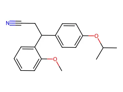 3-(2-Methoxyphenyl)-3-(4-propan-2-yloxyphenyl)propanenitrile structure