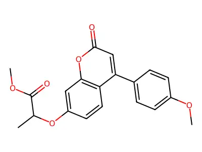 methyl 2-{[4-(4-methoxyphenyl)-2-oxo-2H-chromen-7-yl]oxy}propanoate structure
