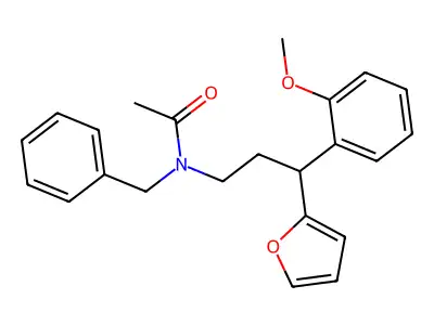 N-benzyl-N-[3-(furan-2-yl)-3-(2-methoxyphenyl)propyl]acetamide structure