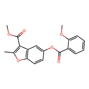 3-(Methoxycarbonyl)-2-methylbenzo[b]furan-5-yl 2-methoxybenzoate structure