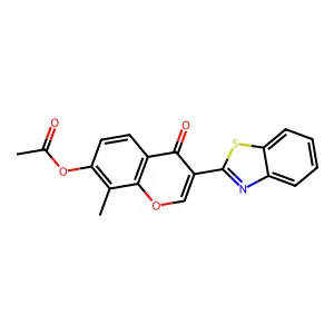 3-(1,3-benzothiazol-2-yl)-8-methyl-4-oxo-4H-chromen-7-yl acetate structure