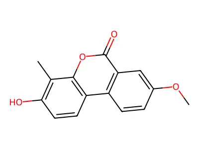 3-hydroxy-8-methoxy-4-methyl-6H-benzo[c]chromen-6-one structure