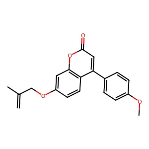 4-(4-methoxyphenyl)-7-[(2-methylallyl)oxy]-2H-chromen-2-one structure