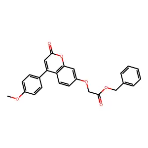 benzyl 2-{[4-(4-methoxyphenyl)-2-oxo-2H-chromen-7-yl]oxy}acetate structure