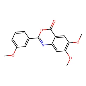 6,7-Dimethoxy-2-(3-methoxyphenyl)-3,1-benzoxazin-4-one structure