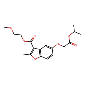 2-Methoxyethyl 5-(2-isopropoxy-2-oxoethoxy)-2-methylbenzofuran-3-carboxylate structure