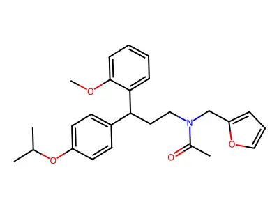 N-(2-Furanylmethyl)-N-[3-(2-methoxyphenyl)-3-[4-(1-methylethoxy)phenyl]propyl]acetamide structure