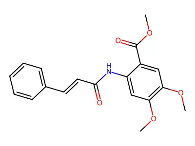 methyl 4,5-dimethoxy-2-[[(E)-3-phenylprop-2-enoyl]amino]benzoate structure