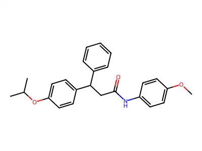 N-(4-methoxyphenyl)-3-phenyl-3-(4-propan-2-yloxyphenyl)propanamide structure