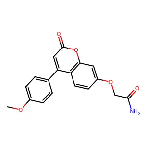 2-{[4-(4-methoxyphenyl)-2-oxo-2H-chromen-7-yl]oxy}acetamide structure