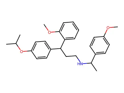 3-(2-methoxyphenyl)-N-[1-(4-methoxyphenyl)ethyl]-3-(4-propan-2-yloxyphenyl)propan-1-amine structure