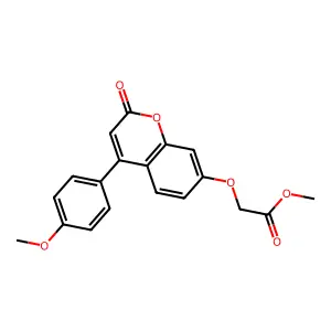methyl {[4-(4-methoxyphenyl)-2-oxo-2H-chromen-7-yl]oxy}acetate structure