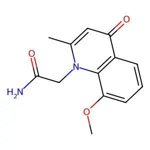 2-(8-methoxy-2-methyl-4-oxoquinolin-1(4H)-yl)acetamide structure
