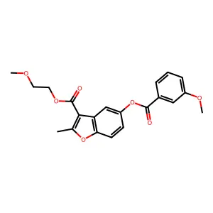 2-Methoxyethyl 5-((3-methoxybenzoyl)oxy)-2-methylbenzofuran-3-carboxylate structure