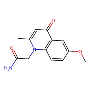 2-(6-methoxy-2-methyl-4-oxoquinolin-1(4H)-yl)acetamide structure