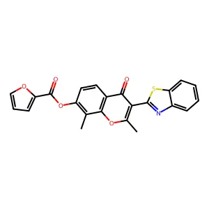 3-(1,3-benzothiazol-2-yl)-2,8-dimethyl-4-oxo-4H-chromen-7-yl furan-2-carboxylate structure