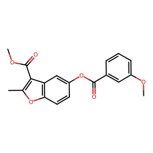 3-(Methoxycarbonyl)-2-methylbenzo[b]furan-5-yl 3-methoxybenzoate structure