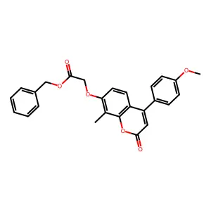 benzyl {[4-(4-methoxyphenyl)-8-methyl-2-oxo-2H-chromen-7-yl]oxy}acetate structure