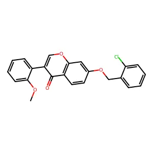 7-[(2-Chlorophenyl)methoxy]-3-(2-methoxyphenyl)chromen-4-one structure