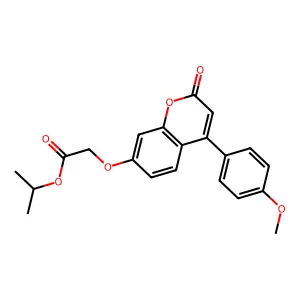 isopropyl 2-{[4-(4-methoxyphenyl)-2-oxo-2H-chromen-7-yl]oxy}acetate structure