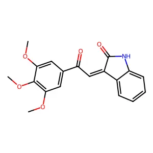 (3Z)-3-[2-oxo-2-(3,4,5-trimethoxyphenyl)ethylidene]-1H-indol-2-one structure
