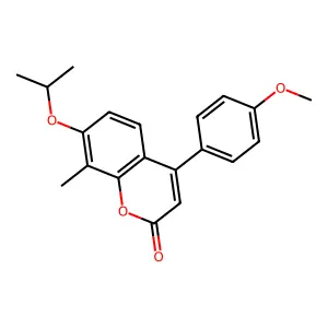 7-isopropoxy-4-(4-methoxyphenyl)-8-methyl-2H-chromen-2-one structure
