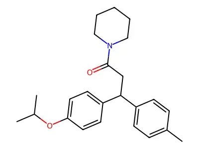 3-(4-Methylphenyl)-1-piperidin-1-yl-3-(4-propan-2-yloxyphenyl)propan-1-one structure