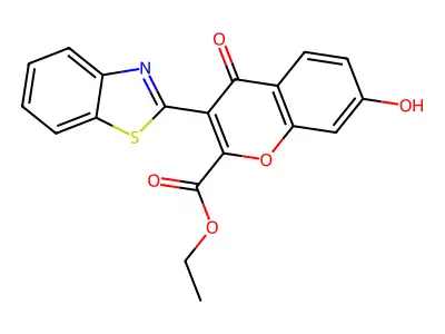 Ethyl 3-(1,3-benzothiazol-2-yl)-7-hydroxy-4-oxochromene-2-carboxylate structure