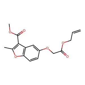 Methyl 2-methyl-5-(2-oxo-2-prop-2-enoxyethoxy)-1-benzofuran-3-carboxylate structure