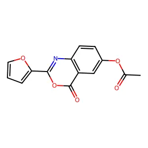 [2-(Furan-2-yl)-4-oxo-3,1-benzoxazin-6-yl] acetate structure