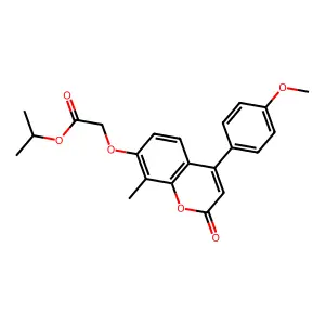 isopropyl 2-{[4-(4-methoxyphenyl)-8-methyl-2-oxo-2H-chromen-7-yl]oxy}acetate structure