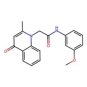 N-(3-methoxyphenyl)-2-(2-methyl-4-oxoquinolin-1-yl)acetamide structure