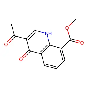 3-Acetyl-4-hydroxy-quinoline-8-carboxylic acid methyl ester structure