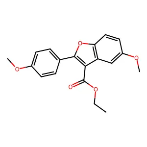 Ethyl 5-methoxy-2-(4-methoxyphenyl)-1-benzofuran-3-carboxylate structure