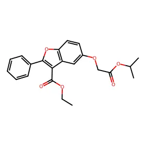 Ethyl 5-(2-isopropoxy-2-oxoethoxy)-2-phenylbenzofuran-3-carboxylate structure