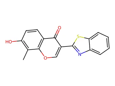 3-(1,3-Benzothiazol-2-yl)-7-hydroxy-8-methylchromen-4-one structure