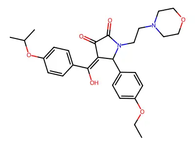 5-(4-ethoxyphenyl)-3-hydroxy-1-[2-(morpholin-4-yl)ethyl]-4-[4-(propan-2-yloxy)benzoyl]-2,5-dihydro-1H-pyrrol-2-one structure