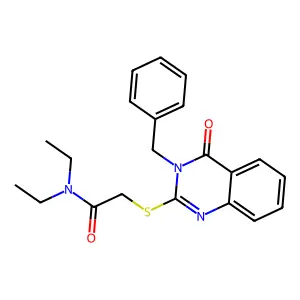 2-(3-benzyl-4-oxoquinazolin-2-yl)sulfanyl-N,N-diethylacetamide structure