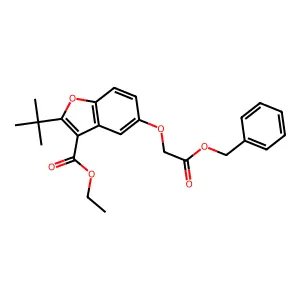 Ethyl 5-[2-(benzyloxy)-2-oxoethoxy]-2-tert-butyl-1-benzofuran-3-carboxylate structure