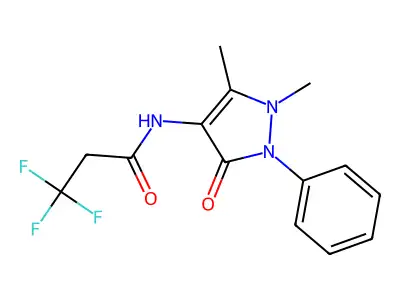 N-(1,5-dimethyl-3-oxo-2-phenylpyrazol-4-yl)-3,3,3-trifluoropropanamide structure