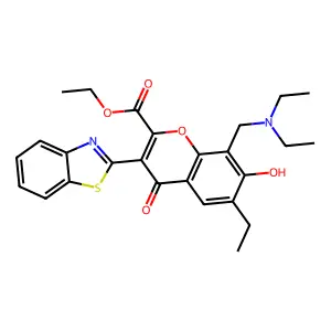ethyl 3-(benzo[d]thiazol-2-yl)-8-((diethylamino)methyl)-6-ethyl-7-hydroxy-4-oxo-4H-chromene-2-carboxylate structure
