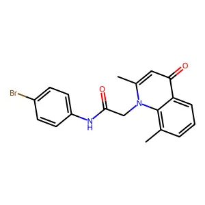 N-(4-bromophenyl)-2-(2,8-dimethyl-4-oxoquinolin-1(4H)-yl)acetamide structure