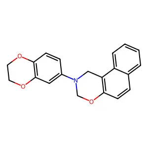 2-(2,3-Dihydro-1,4-benzodioxin-6-yl)-1,3-dihydrobenzo[f][1,3]benzoxazine structure