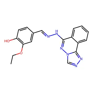 2-Ethoxy-4-[([1,2,4]triazolo[3,4-a]phthalazin-6-ylhydrazinylidene)methyl]phenol structure