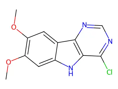 4-Chloro-7,8-dimethoxy-5H-pyrimido[5,4-b]indole structure
